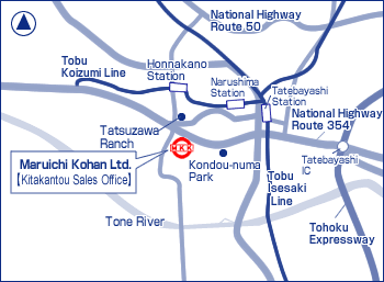 Kitakanto Sales Office map