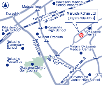 Okayama Sales Office map